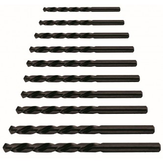 Set burghie 10pcs. Ø1, 2, 3, 4, 5, 6, 7, 8, 9, 10mm HSS-R Se