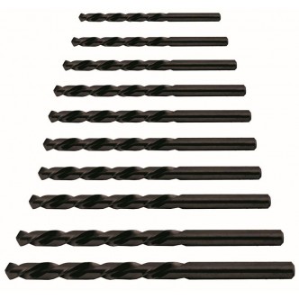 Set burghie 10pcs. Ø1, 2, 3, 4, 5, 6, 7, 8, 9, 10mm HSS-R Se