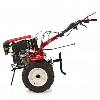 Motocultor Diesel 9 CP, PORNIRE ELECTRICA, transmisie pinioane, carcasa fonta 2 prize de putere, Rotakt Godzilla RO135C
