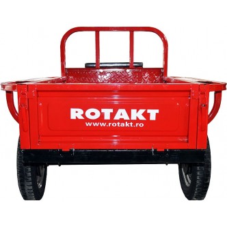 Remorca motocultor Rotakt REM400-1, capacitate 400 kg, basculabila