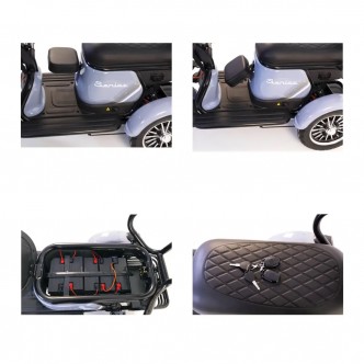Triciclu Electric Rotakt Senior Motor 1000W Viteza25 km/h Autonomie 62 km Baterie plumb-acid 60V 20Ah Greutate maxima 187 kg, FARA PERMIS
