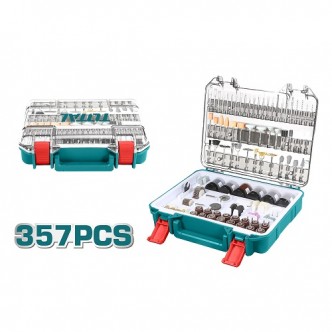 Set 357 piese pentru mini polizor TOTAL 