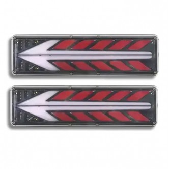 Set lampi stop cu semnalizare pentru camioane, remorci, autoutilitare etc. 46 cm /12V-24V /IP 67 Rezistente la apa