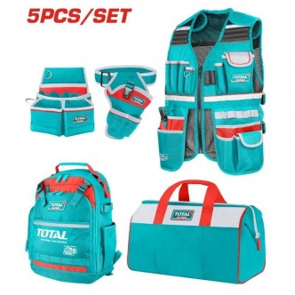 SET TRANSPORT UNELTE 5 PIESE (RUCSAC, GEANTA,VESTA,CENTURA,SUPORT BORMASINA) TOTAL