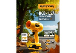 SUPER Suflanta aer pe acumulator ROTOR RCB-1.5A 45m/s, 21V/1,3Ah