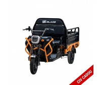 Triciclu electric cargo BLADE Sprint 3.0 Negru / Portocaliu, 2000W, autonomie pana la 70 km, 600 kg, CIV GRATUIT