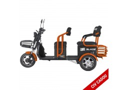 Triciclu electric persoane BLADE TRIP X2 Negru-Portocaliu, 2000W, 2 locuri, autonomie pana la 70 km, CIV GRATUIT Triciclu electric persoane BLADE TRIP X2 Negru-Portocaliu, 2000W, 2 locuri, autonomie pana la 70 km, CIV GRATUIT