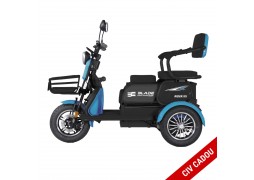 Triciclu electric persoane BLADE VIVA 14, 1200W, Albastru/Negru, autonomie pana la 50 km, CIV GRATUIT