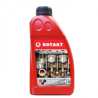Ulei pentru motoare 4 timpi benzina / diesel, motosape / motocultoare / generatoare / motopompe, Rotakt SAE 15W-40, API SJ/CF-4, 1L PRODUS IN GERMANIA