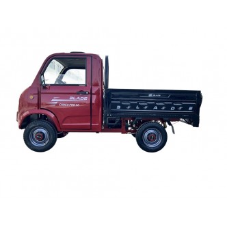 Cvadriciclu electric utilitar tip camioneta electrica PICKUP BLADE CARGO PRO 12 fara permis, 3000W, viteza 25 km/h, autonomie 100 km, Negru + Rosu