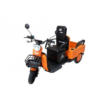 Triciclu electric 2 in 1 BLADE DUO MAX 11, 1200W, Portocaliu / Negru, 2 locuri + bena cargo, autonomie pana la 50 km, CIV GRATUIT