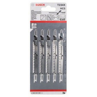 Set panze Bosch pentru ferastrau vertical T 234 X  5buc 2 608 633 528