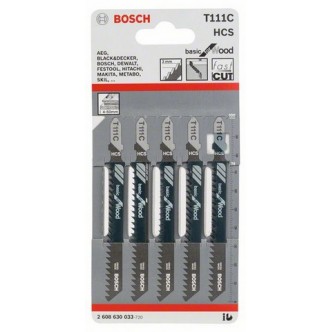Set pânze Bosch pentru ferăstrău vertical T 111 C 5buc 2 608 630 033