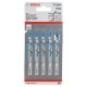 Set panze Bosch pentru ferastrau vertical T 118 A 5buc 2 608 631 013