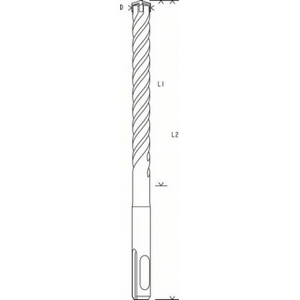 Burghiu pentru găurire cu percuţie SDS-plus-5X  6X100X160mm  2 608 833 778