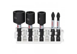 Set capete de insurubare si chei tubulare, mixte, 5 bucati, rezistenta impact Bosch - 2608522350