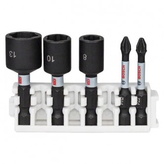 Set capete de insurubare si chei tubulare, mixte, 5 bucati, rezistenta impact Bosch - 2608522350