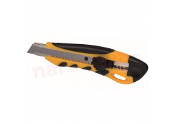 Cutter galben XL, lățime 18 mm mâner plastic si cauciuc Dedra M9013