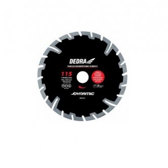 Disc diamantat segmentat cu Super segmenti 115 mm / 22,2 mm Dynamic DEDRA