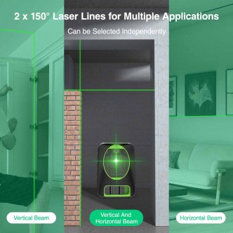 Nivela laser verde cu linii in cruce MC0903 Dedra