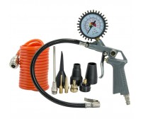 Set de aer comprimat pistol cu manometru,furtun 3 m + 8 accesorii Pansam