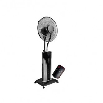 Ventilator cu pulverizare apa Descon, 100W, 3 nivele pulverizare, timer, telecomanda