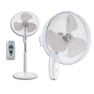 Ventilator cu picior 16" cu telecomanda si timer ALB