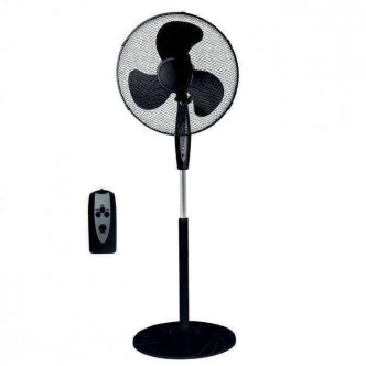 Ventilator cu picior 16" cu telecomanda si timer NEGRU