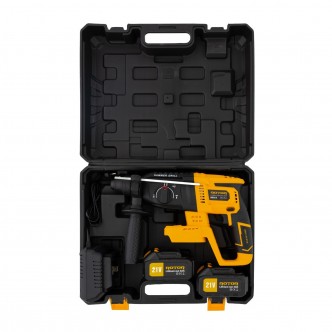 Ciocan rotopercutor SDS+ cu acumulator 2 X 21V/3Ah, 1800 rpm, 4450 bpm, RRH21V ROTOR