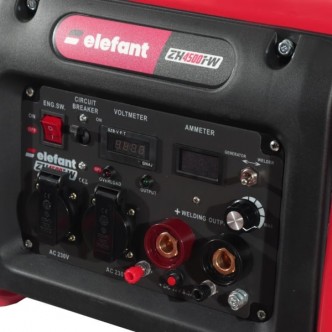 Generator de curent + invertor cu sudura ELEFANT ZH4500i-W, Iesire curent 3,3 kW, Siguranta de pornire, Indicator de benzina, Invertor de sudura incorporat