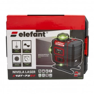 Nivela Laser lumina verde 4D ELEFANT E4DT-PY02 3D – 3 x 360° (12 linii), 4D – 4 x 360° (16 linii)