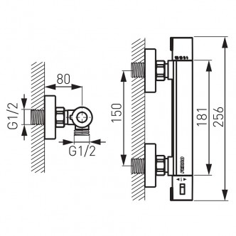 Baterie termostatat Ferro Trinity TRM7