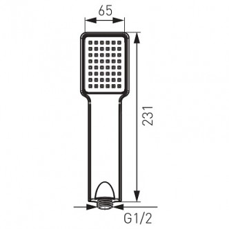 Para dus crom, 1 functie, sistem anticalcar  Ferro Quadro S110