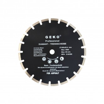 Disc diamantat pentru asfalt, 350mm x 25,4mm, GEKO PROFI, G00279 Disc diamantat pentru asfalt, 350mm x 25,4mm, GEKO PROFI, G00279