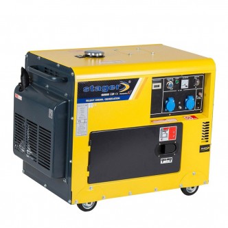 Generator insonorizat diesel monofazat 4.2kW, 3000rpm, incl. automatizare Stager DG 5500S+ATS 