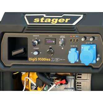 Generator digital invertor open-frame 9.5kW, monofazat, benzina, bobinaj cupru, mod eco, optional automatizare Stager DigiS 9500iea (pornire din telecomanda)