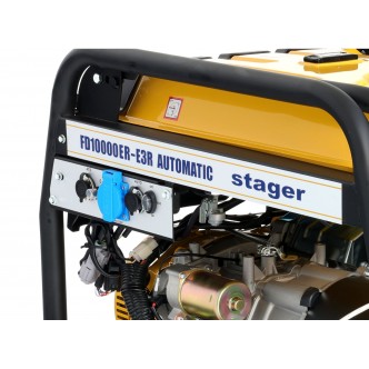 Generator open-frame 8.5kW, curent dual 230V/400V, benzina, pornire electrica, bobinaj cupru, Stager FD 10000ER-E3R Automatic NOU (pornire din telecomanda)