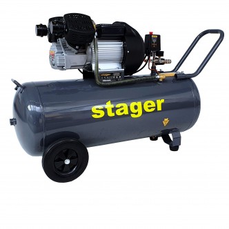 Compresor Aer Profesional Stager HM3100V - 2.2kW, Debit aer 356L/min, 8bar, Capacitate rezervor 100L