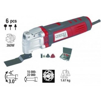 Unealta multifunctionala (renovator) 350 W + accesorii+cutie metalica RDP-OMT02 Raider