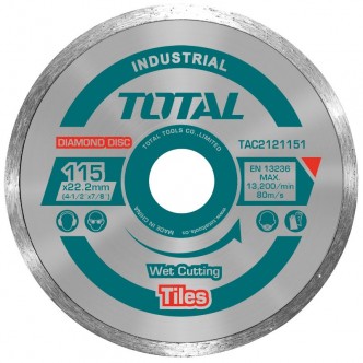 Disc diamantat continuu, ceramica, umed, 115mm Total (INDUSTRIAL)