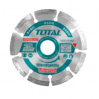 Disc diamantat taiere beton - 115mm Total